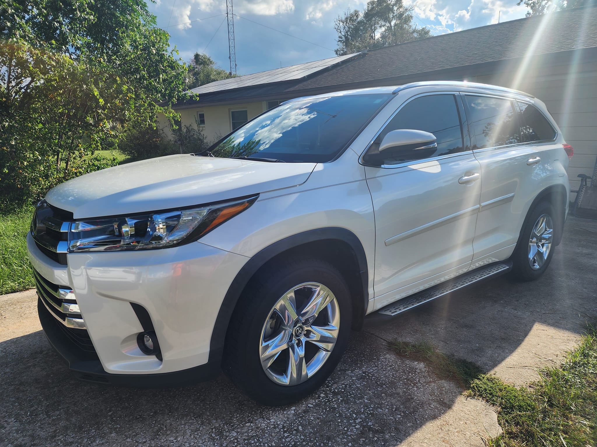 White SUV exterior detailing showcase at Diamond Auto Spa before ceramic coating application