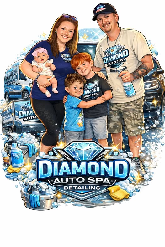 Andrew and his family — the team behind Diamond Auto Spa Detailing in Eustis, FL